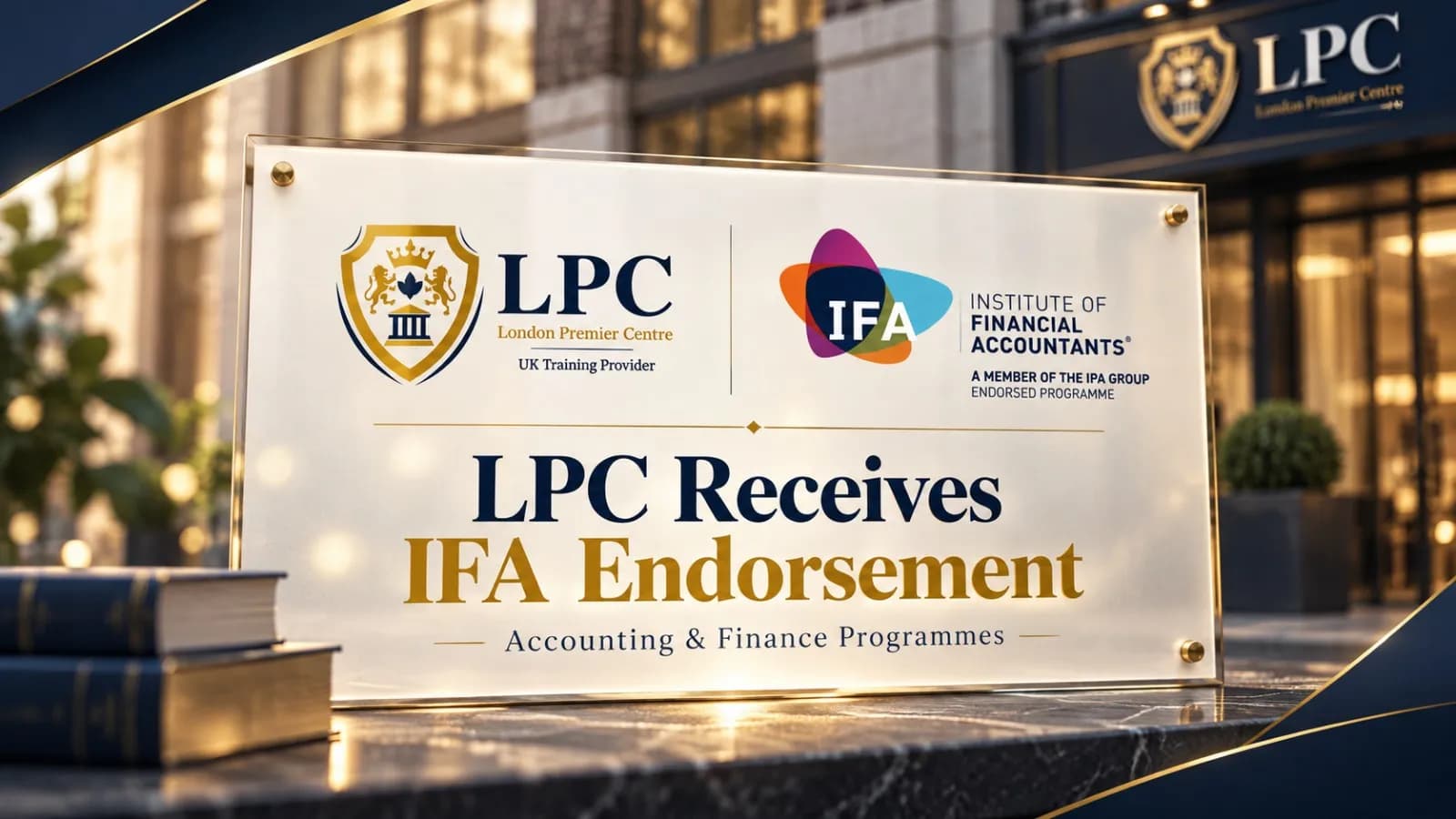 London Premier Centre Receives IFA Endorsement for Accounting and Finance Training Programmes